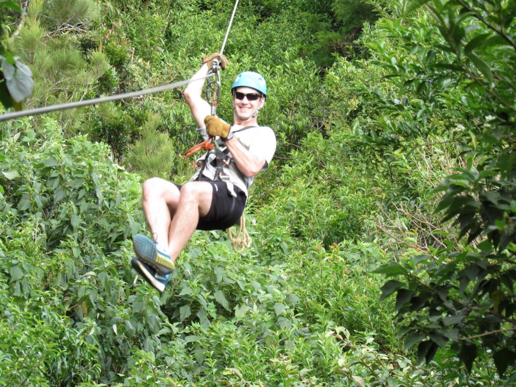 Zip-lining at Extremo Adventures
