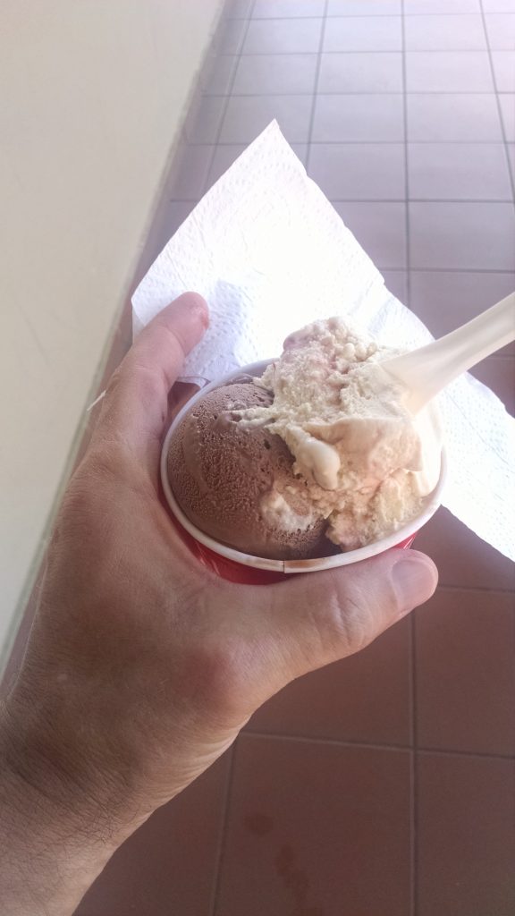 Some yummy ice cream on a hot day - Miraflores Locks
