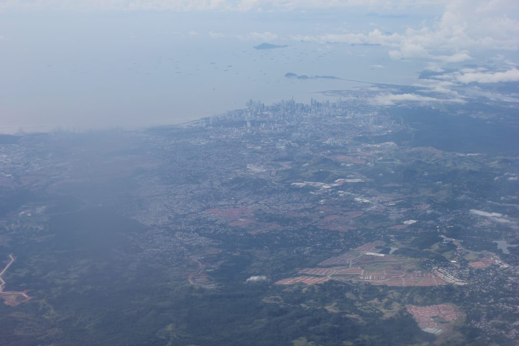 View of Panama City on the way to David