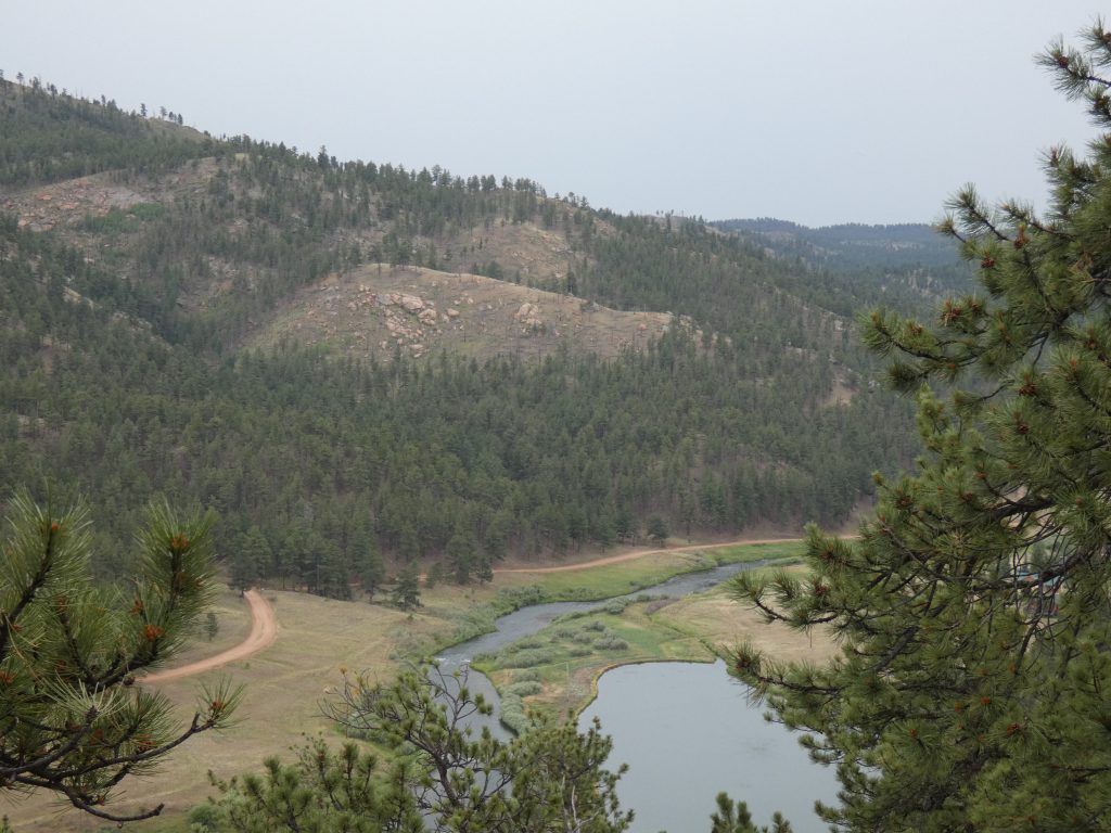 View of the South Platte River from the ridgeline