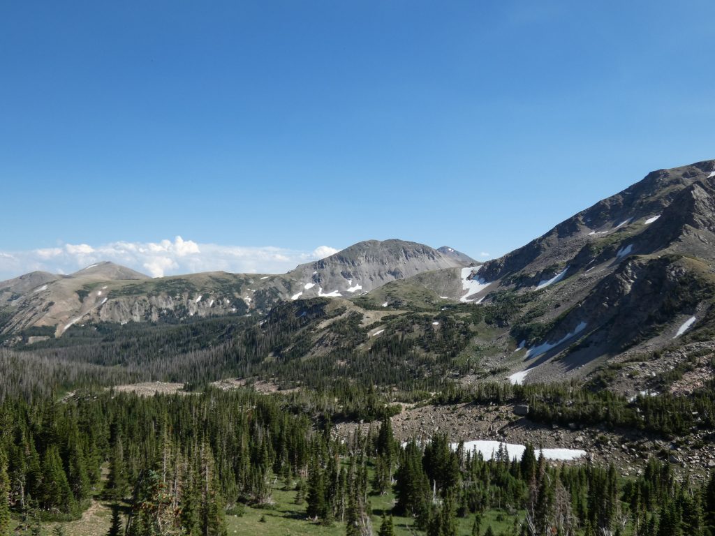 View back south from Grassy Pass ascent