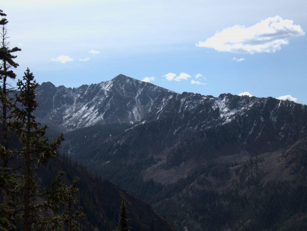 Views across Gore Creek valley from Deluge Lake Trail