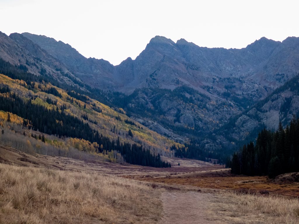 Gore Range from Upper Piney Trail in the early morning light
