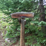 Trail sign near my campsite
