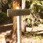 Sign marking branch for Upper Cataract Lake
