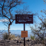Trail sign on the East Rim Trail